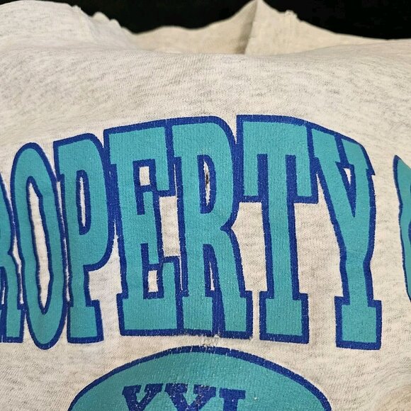 Vintage Sweatshirt Crewneck Gray M Distressed Springfield Racquet Fitness Center - Picture 4 of 14